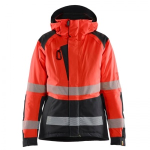 Blaklader Workwear 4456 Women's Class 2 Winter Hi-Vis Jacket (Red Hi-Vis/Black)